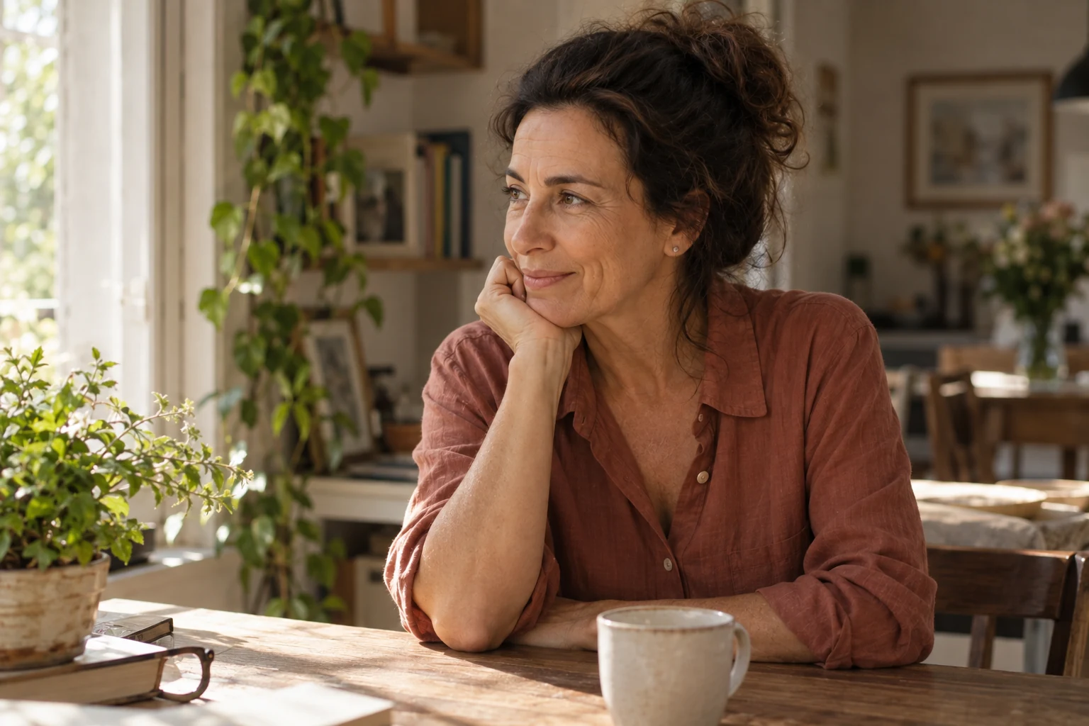 Elena sonriendo