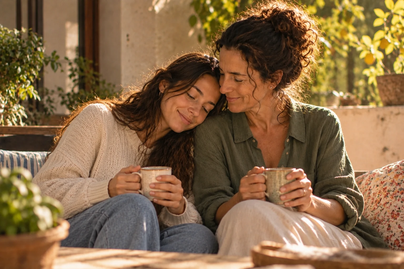 Lucía y Elena juntas
